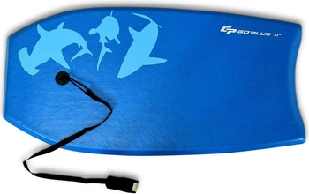 Bodyboard s motívom žralokov OP3855-M, 94 x 47 x 5,5 cm, modrý - N