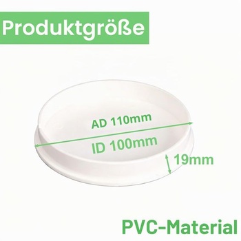 Zásuvková zátka DN 100, koncovka pro potrubí 100 mm, kryt potrubí, kryt ventilačního potrubí pro