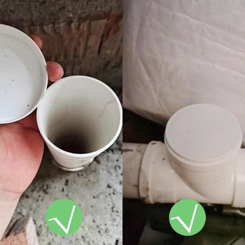 Zásuvková zátka DN 100, koncovka pro potrubí 100 mm, kryt potrubí, kryt ventilačního potrubí pro