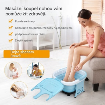 Skladacia masážna vaňa na nohy EP24782DE-BL, 500 W, modrá - N