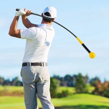 Golfová tréningová pomôcka so záťažovou hlavou SP38642YE, 100 cm, žltá - N