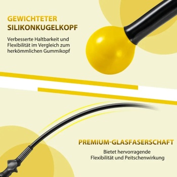 Golfová tréningová pomôcka so záťažovou hlavou SP38642YE, 100 cm, žltá - N