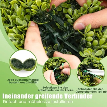 Súprava 2 umelých dekoratívnych gulí HZ10290-S, Ø 39 cm, zelená - N