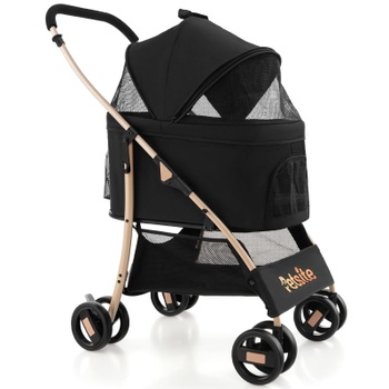 Kočík pre psov 3v1 PW10073HJ, nosnosť 15 kg, 88 x 48 x 98 cm, čierna - N