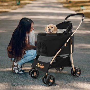 Kočík pre psov 3v1 PW10073HJ, nosnosť 15 kg, 88 x 48 x 98 cm, čierna - N
