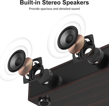 Gramofón s bluetooth a reproduktormi KZ001, 33/45 ot./min, čierny - N