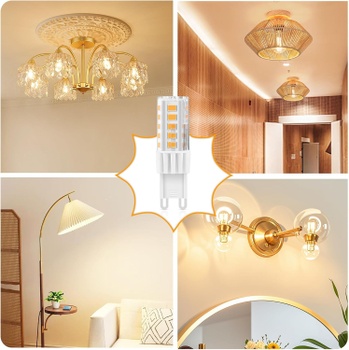 Žiarovky G9, 4 W, 550 lm, 2700 K, 360 °, súprava 20 ks - N