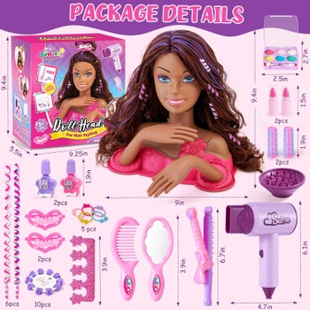 Hlava bábiky pre styling Toylink