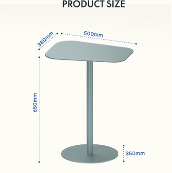 Odkladací stolík H1GB-V2, 50 × 38 × 65 cm, modro/sivá - N