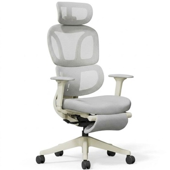 Ergonomická kancelárska stolička BS5WG-M2, s opierkou nôh, sivá - N