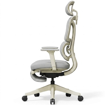 Ergonomická kancelárska stolička BS5WG-M2, s opierkou nôh, sivá - N