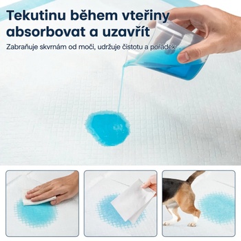 Výcvikové podložky pre psov PU10099BL, 90 x 90 cm, 100 ks, modré - N