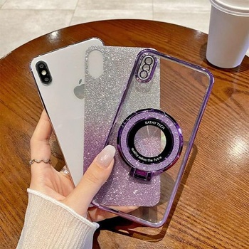 Puzdro pre Motorola Moto Edge 30 s držiakom a stojanom, trblietavé diamantové ochranné puzdro,