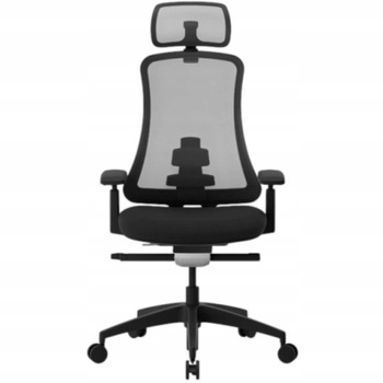 Ergonomická kancelárska stolička Sheer-BB-HD-EU, 4D nastaviteľné lakťové opierky, čierna - N
