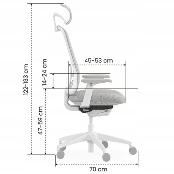 Ergonomická kancelárska stolička Sheer-BB-HD-EU, 4D nastaviteľné lakťové opierky, čierna - N