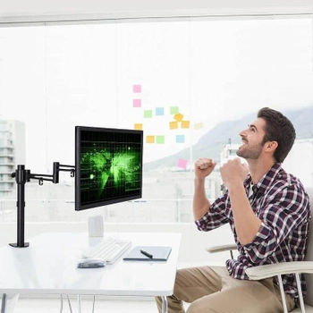 Držiak na monitor M21EU, VESA 75x75/100x100, nosnosť 10 kg, čierny - N
