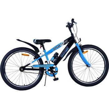 Detský bicykel Sportivo, 24 palcov, 2 ručné brzdy, 8-10 rokov, čierno / modrá - N