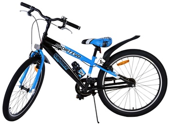 Detský bicykel Sportivo, 24 palcov, 2 ručné brzdy, 8-10 rokov, čierno / modrá - N