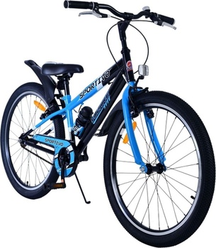 Detský bicykel Sportivo, 24 palcov, 2 ručné brzdy, 8-10 rokov, čierno / modrá - N