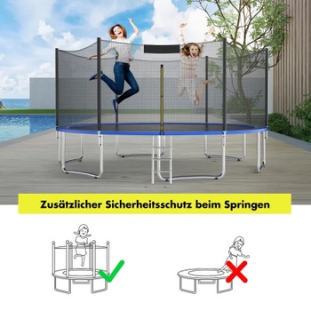 Bezpečnostná sieť na trampolínu TW10019, 305 cm, čierna - N