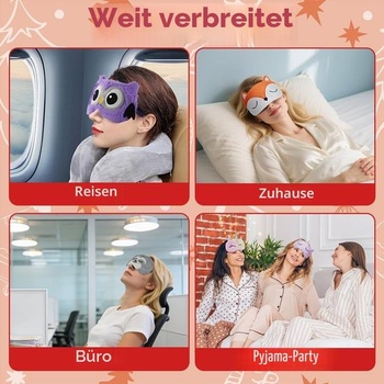 Očná maska ​​ACWOO, 3D roztomilé zvieratká, maska ​​na spanie s motívom jednorožca, vtipná novinka,