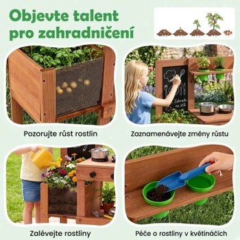 Detská vonkajšia kuchynka s tabuľou TP10537NA, 94 x 37 x 96 cm, prírodná - N