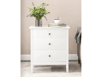 Nočný stolík HU11076WH, 56 x 45 x 66 cm, biely - B