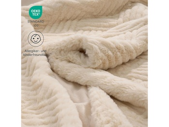 Obojstranná deka BP2W-1515, 150 x 150 cm, béžová - A