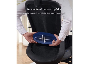 Ergonomická kancelárska stolička YZ04B, čierna - B