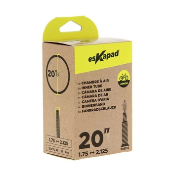 Duša na bicykel, 20 palcov x 1,75 až 2,125, ventilček Presta, juniorský bicykel, unisex, pre mládež, čierna