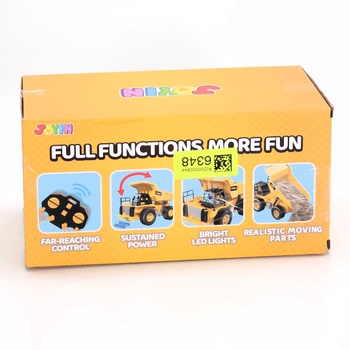 JOYIN diaľkovo ovládaný nákladné auto sklápač, 2,4 GHz RC sklápač, traktor bager, hračka so svetlom a