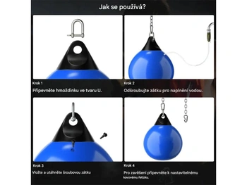 Boxovacie vrece na vodu SP37882BL, Ø45 cm, modrý - A