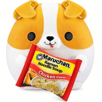 Plyšová hračka Super Sized 35cm, so snackom Ramen Noodle Soup, biela/žltá - N