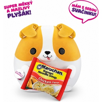 Plyšová hračka Super Sized 35cm, so snackom Ramen Noodle Soup, biela/žltá - N