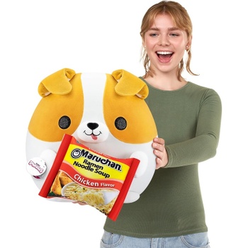 Plyšová hračka Super Sized 35cm, so snackom Ramen Noodle Soup, biela/žltá - N