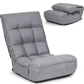 Podlahové skladacie kreslo HW66375GR, šedé - A
