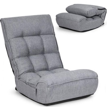 Podlahové skladacie kreslo HW66375GR, šedé - A