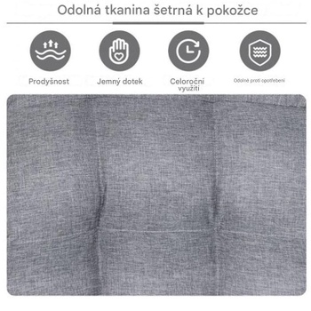 Podlahové skladacie kreslo HW66375GR, šedé - A