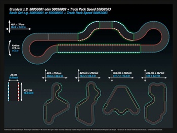 Rozšírenie autodráhy Track Pack 1, 10 dielov, 417 cm, čierna - N