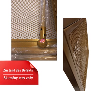 Kovový rohový vešiak na oblečenie HU11159GD, zlatá - B