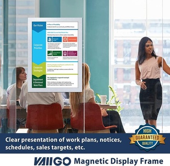 10 magnetických rámčekov A4, samolepiace magnetické informačné rámčeky, s magnetickým zapínaním na