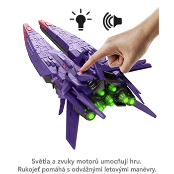 Hračka vesmírna loď Zurg Mothership, s figúrkou Zyclops, fialová - N