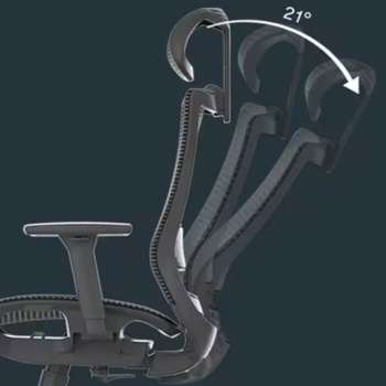 Ergonomická herná stolička BS4G, čierno/šedá - A