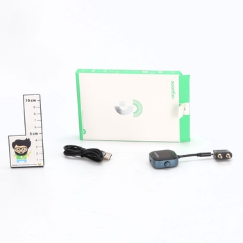 SOOMFON Bluetooth 5.3 vysielač s displejom, 2 v 1 Bluetooth vysielač/prijímač Splitter pre 2