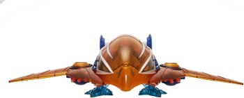 Zberateľské lietadlo Talon Fighter so strelami, 43 cm, oranžová - N