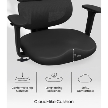 Ergonomická kancelárska stolička BS5BB-PRO, čierna - N