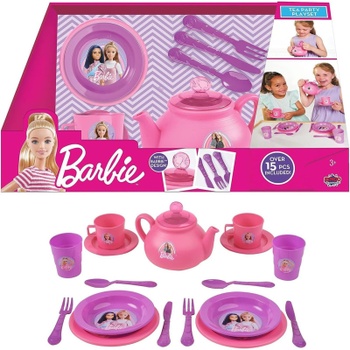 Detská čajová sada Barbie, 16dielna sada, ružová - N