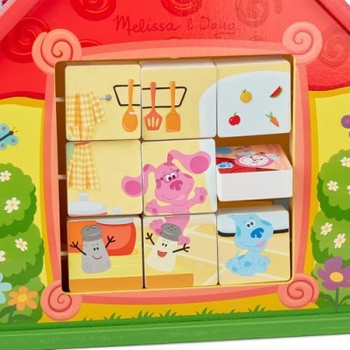 Drevený domček s triedičom tvarov Blue's Clues & You, 8 dielov, viacfarebný - N