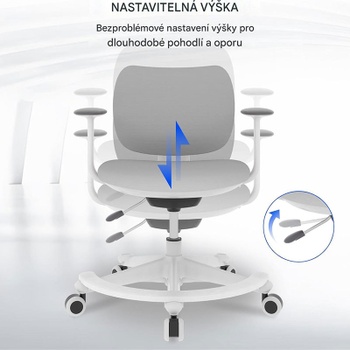 Detská ergonomická stolička SC04G, šedá - B