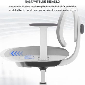 Detská ergonomická stolička SC04G, šedá - B